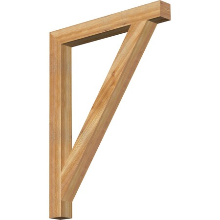 Ekena Millwork Traditional Block Rough Sawn Bracket, Western Red Cedar, 4"W x 36"D x 48"H BKT04X36X48TRA05RWR